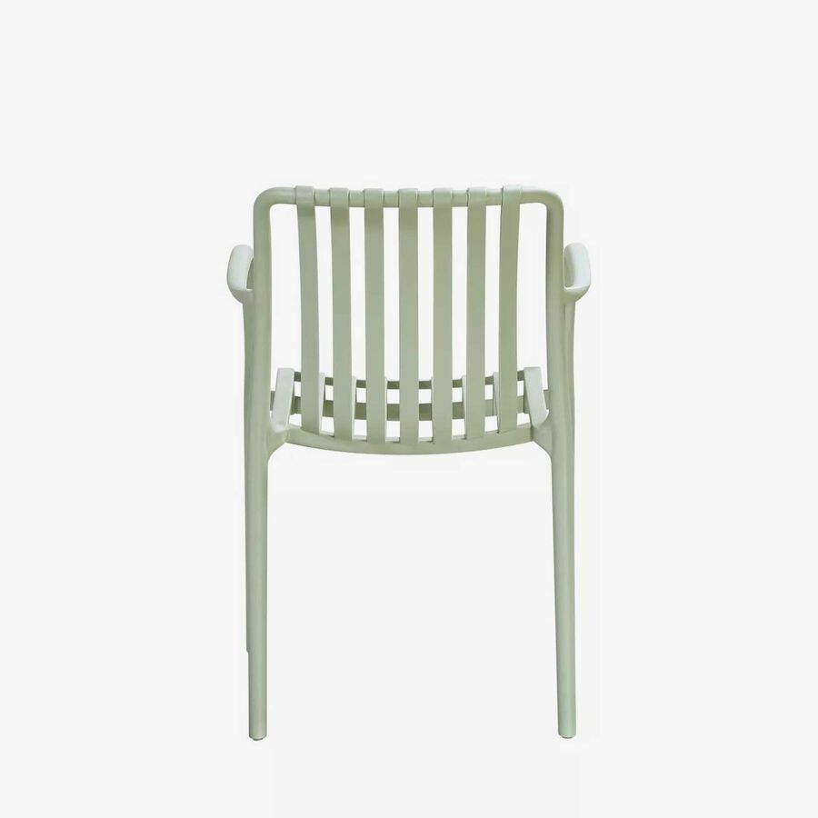 Silla de jard&iacute;n apilable de polipropileno verde Happel 59x55x81cm