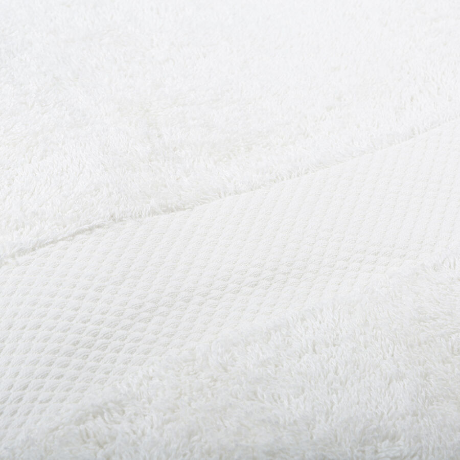 Toalla de ducha XL de algodón blanco cálido Vic 100x150cm - 500 gr/m²