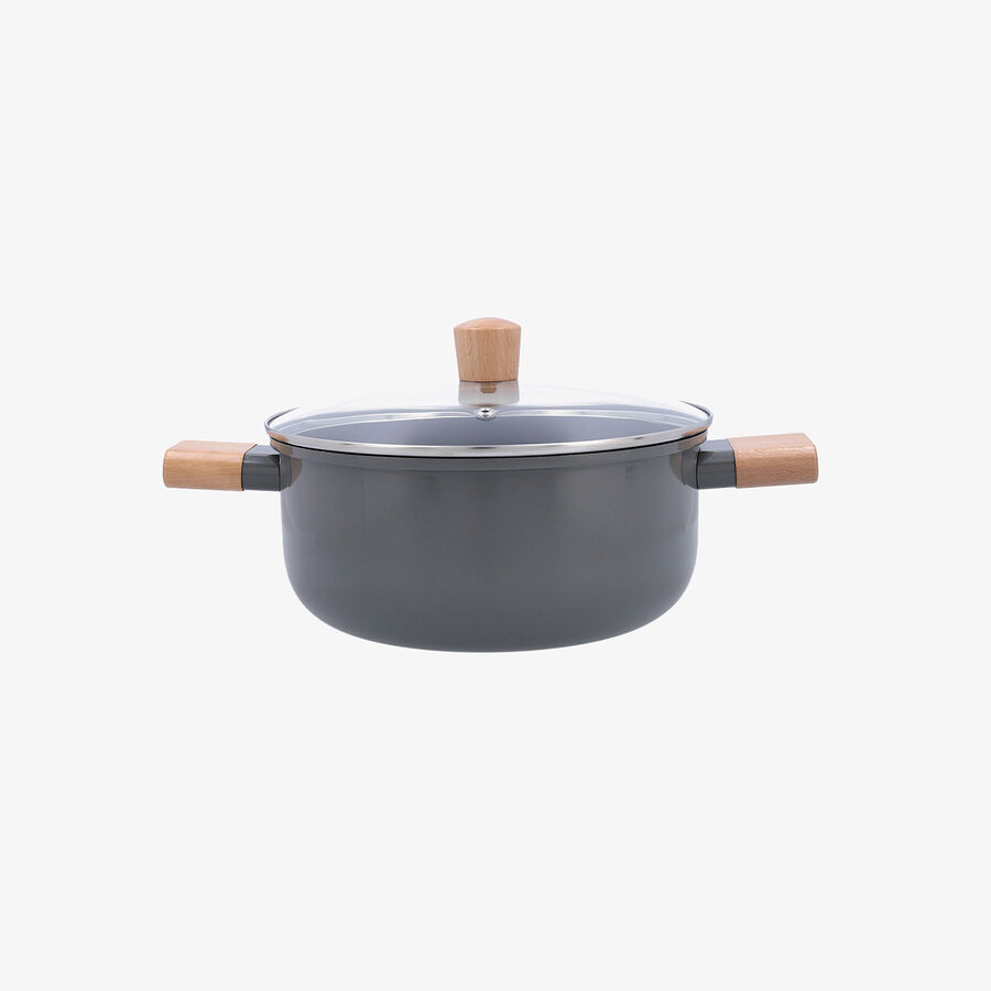 Cacerola con tapa de aluminio gris Mia &Oslash;20cm
