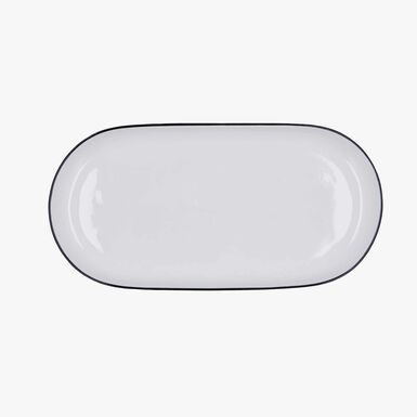 Bandeja oval de cerámica con relieve 32x16cm Siena