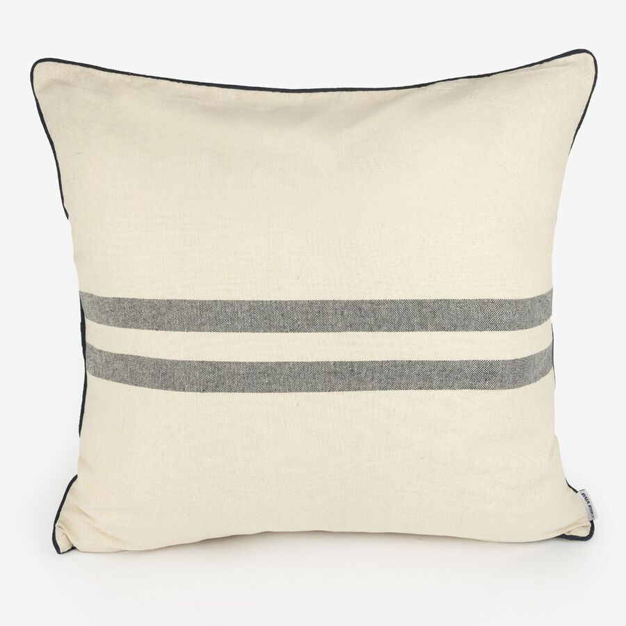 Funda de cojín de algodón con rayas azules Niza 60x60cm