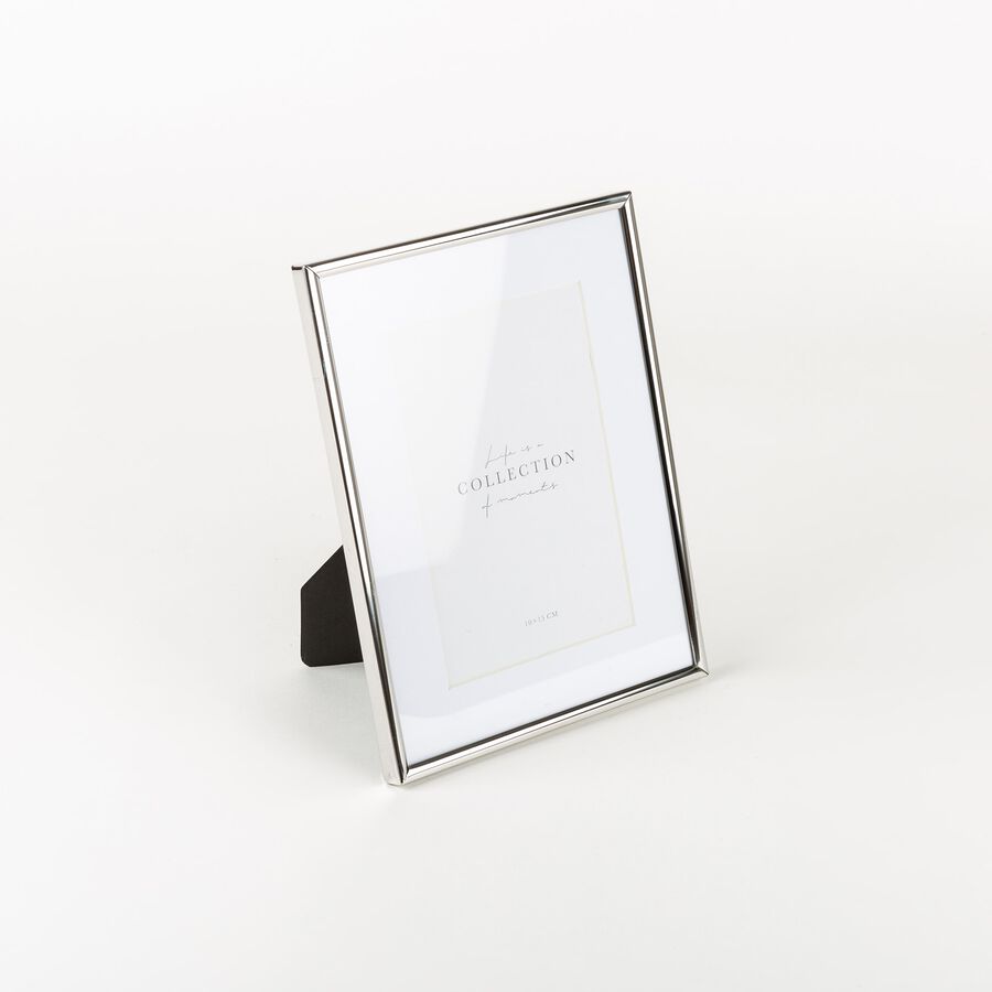 Marco de fotos de metal plateado Kilim 10x15cm