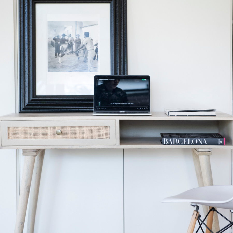 Escritorio de madera de mango Bali 118x50x76cm Clau&Chloe