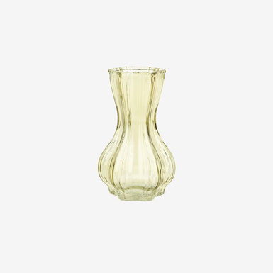 Jarrón de cristal verde Dalmar Ø9x15cm