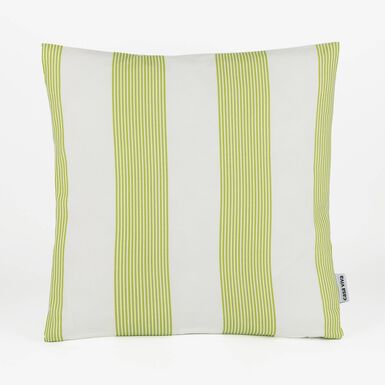 Cojín de exterior rayas verdes 43x43cm