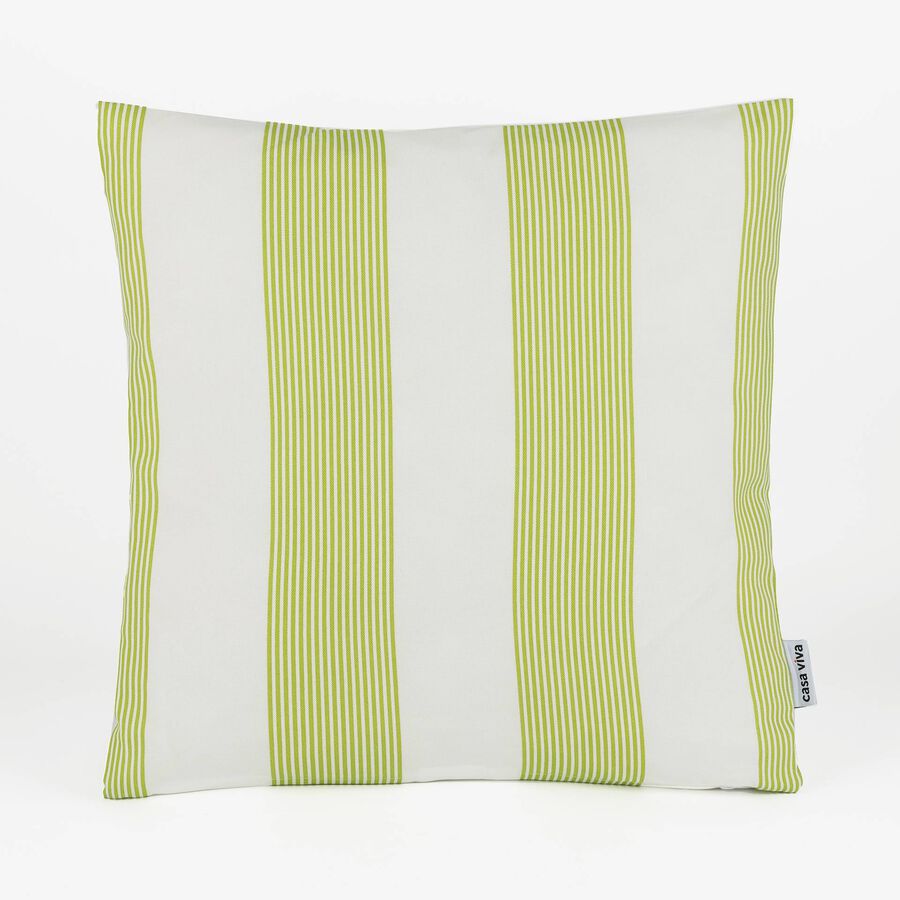 Cojín de exterior rayas verdes 43x43cm