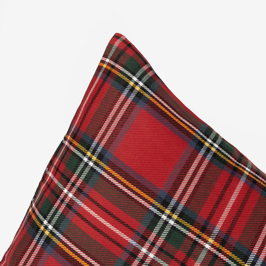 Funda cojín roja tartán 45x45cm