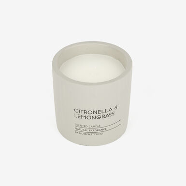Vela en vaso de citronela y Lemongrass beige Pot 10cm