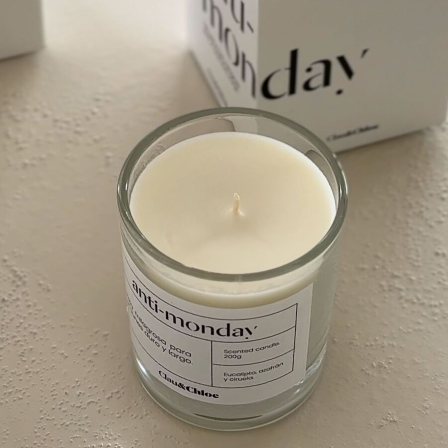 Vela aromática Anti-Monday 200g Ø9x10cm Clau&Chloe