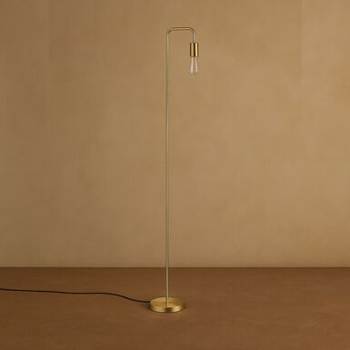 Lámpara de pie de metal dorada Kobe Ø20x150cm