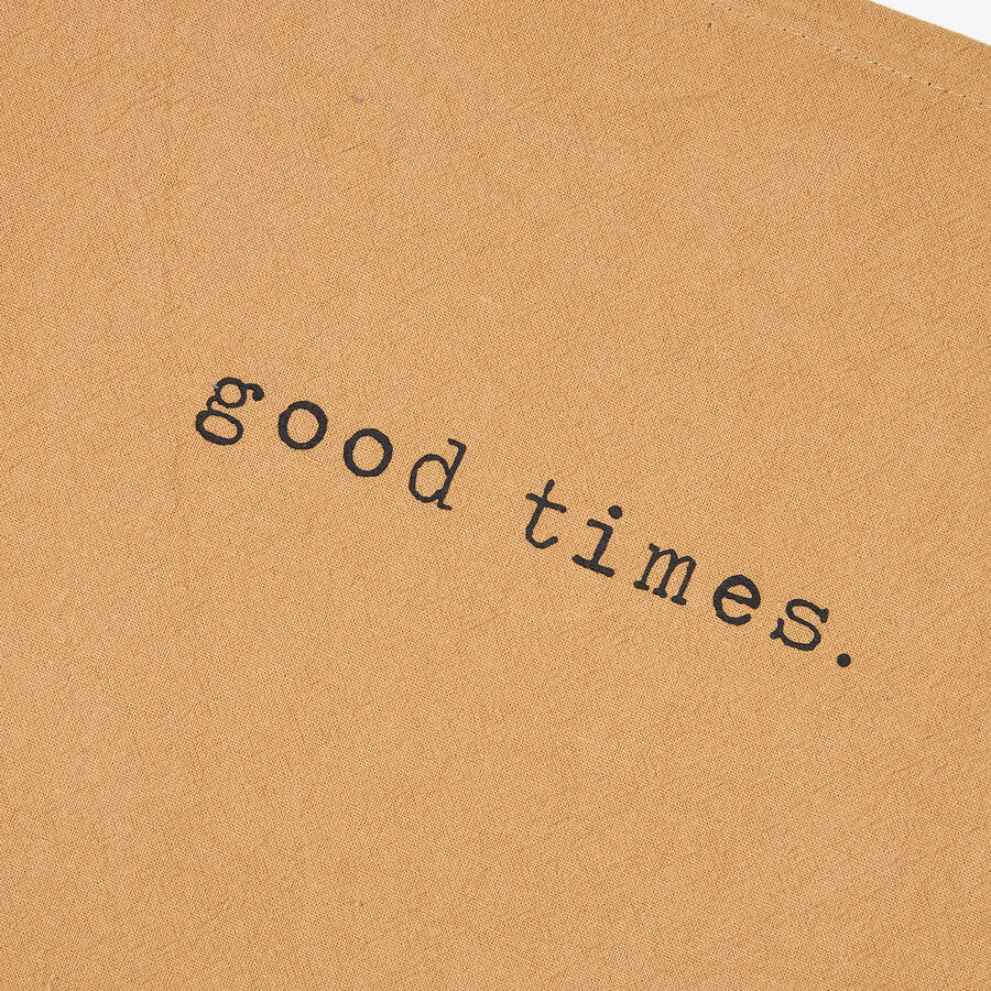 Delantal de cocina de algodón mostaza 80x70cm