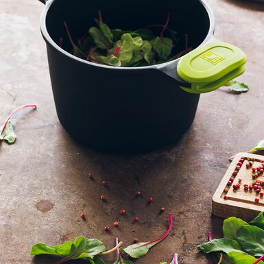 Olla con tapa de aluminio fundido antiadherente apta para inducci&oacute;n Foodie &Oslash;24cm - BRA