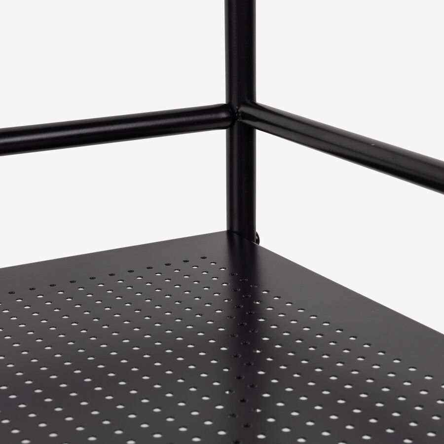 Carro de ba&ntilde;o negro de metal Silas 39x32x71cm