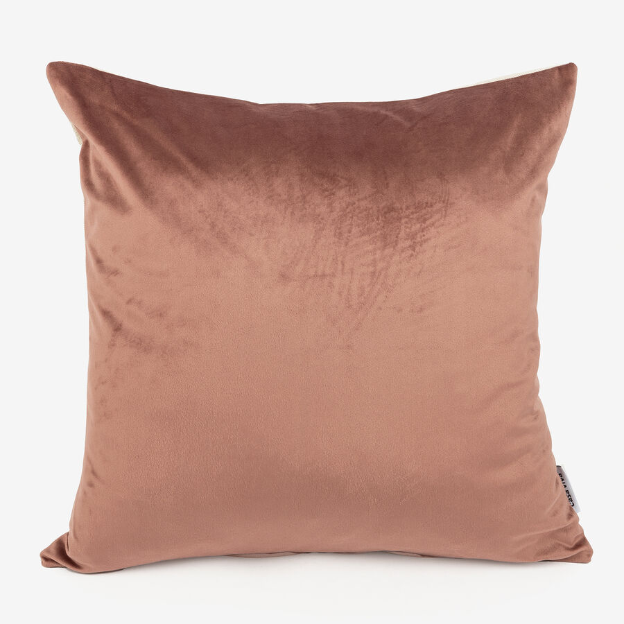 Funda de coj&iacute;n velvet rosa 45x45cm