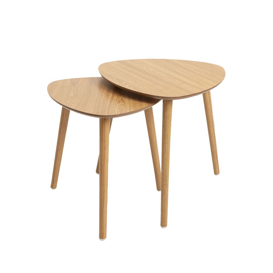 Set de 2 mesas auxiliares de madera Sevilla 44,5cm