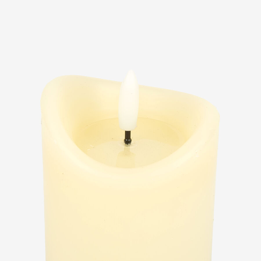 Vela decorativa LED beige Ø7x10cm