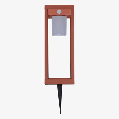 Farol solar para jard&iacute;n de aluminio caoba Pirox 40cm