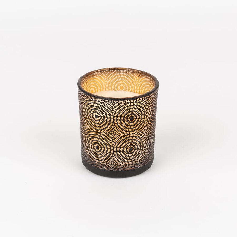 Vela con vaso de cristal 8cm