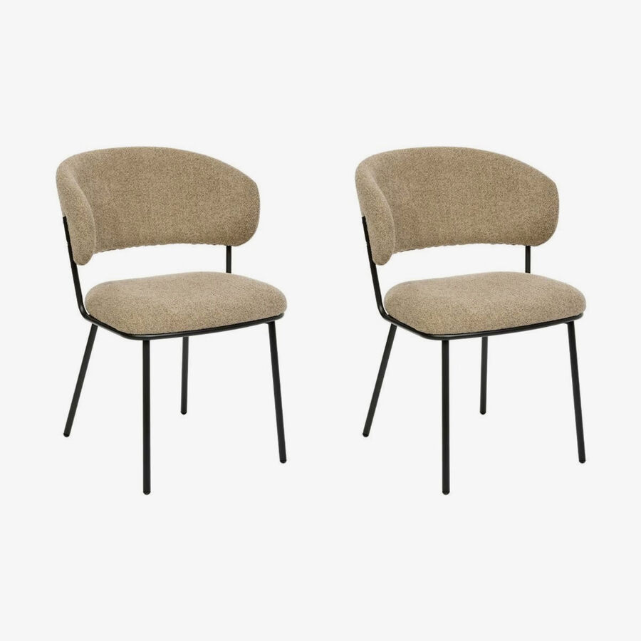 Sill&oacute;n de comedor topo de chenilla Borel 
