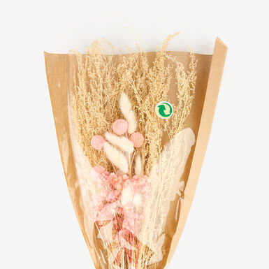 Ramo de flores secas rosa 75cm