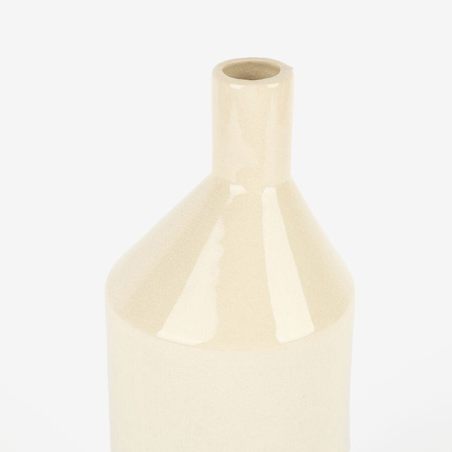Jarr&oacute;n blanco de cer&aacute;mica Bottle 30cm