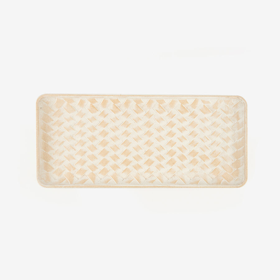 Vaciabolsillos de madera blanco Baikal 