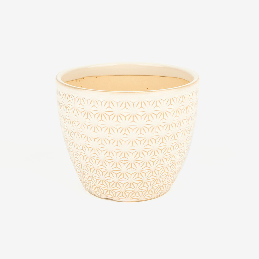 Macetero de gres Maia Ø14x12cm