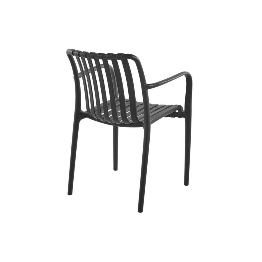 Silla de jard&iacute;n negra Happel 55x81x57cm