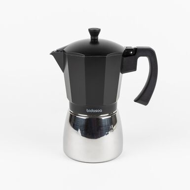 Cafetera de aluminio para 9 tazas apta para inducción