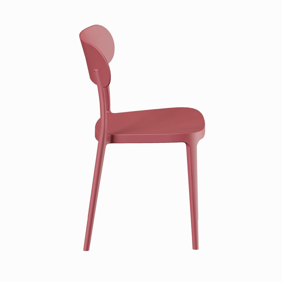 Silla de comedor de polipropileno naranja Nesta 45x42x77cm