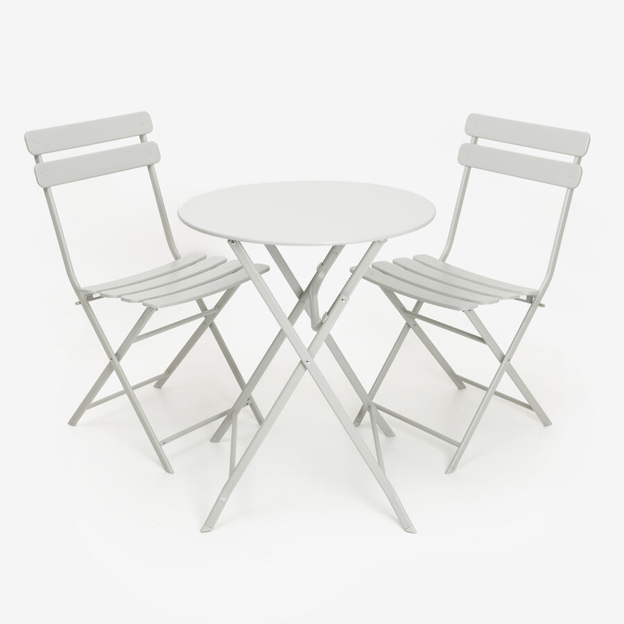 Silla de jardín plegable de metal gris Bistro 40x38x90cm