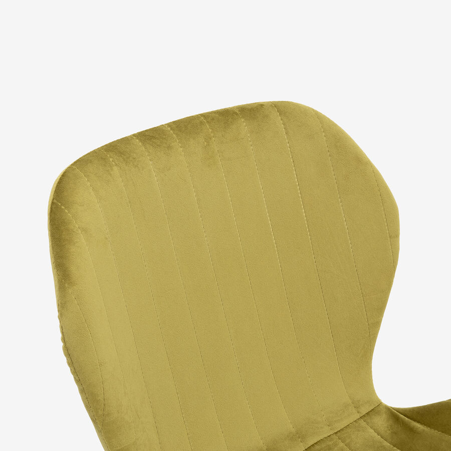 Silla de comedor de terciopelo verde Lydia 54x50x86cm Clau&Chloe