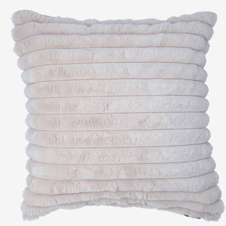 Funda de cojín efecto pelo beige Lineo 45x45cm