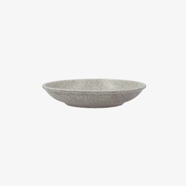 Plato hondo gris efecto piedra de porcelana Travertin &Oslash;20cm