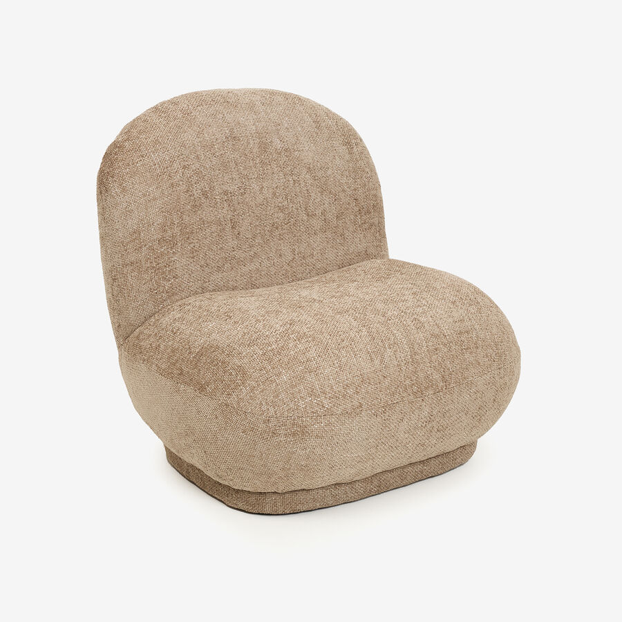 Butaca de algodón marrón Aicha 85x82x77cm Clau&Chloe