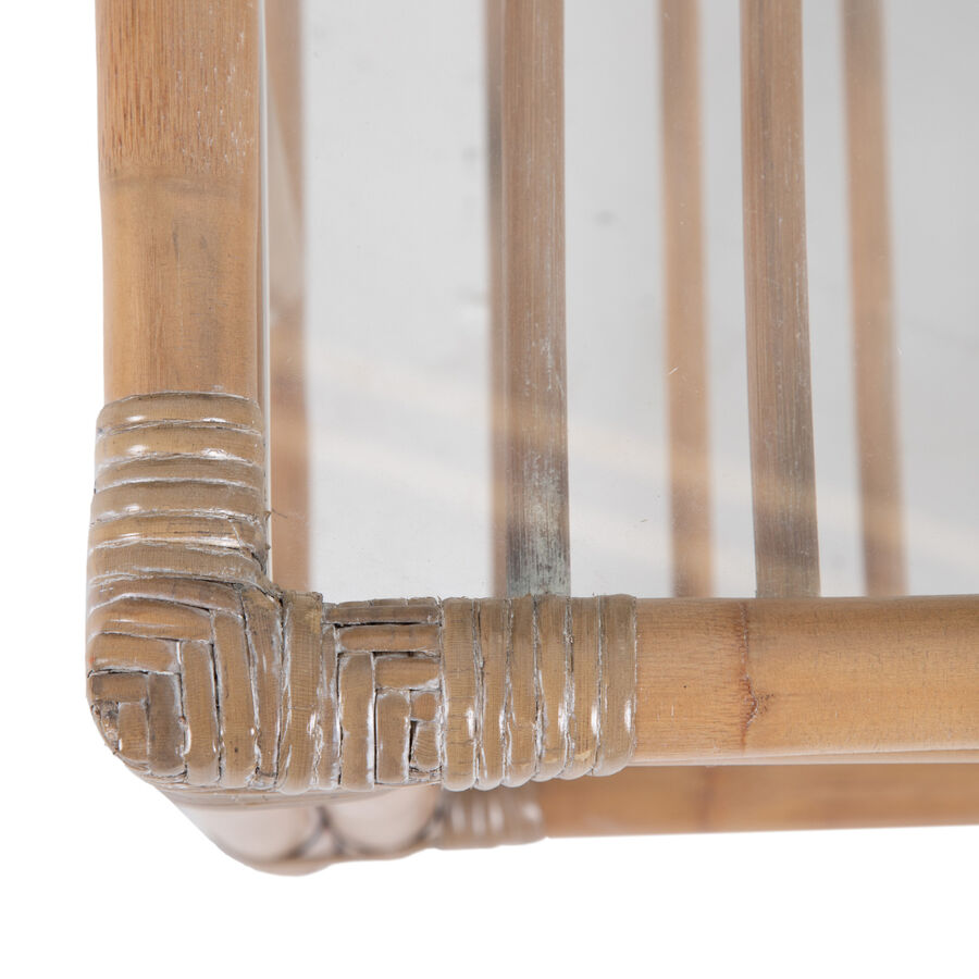 Mesa de centro de ratán 100x60x40cm