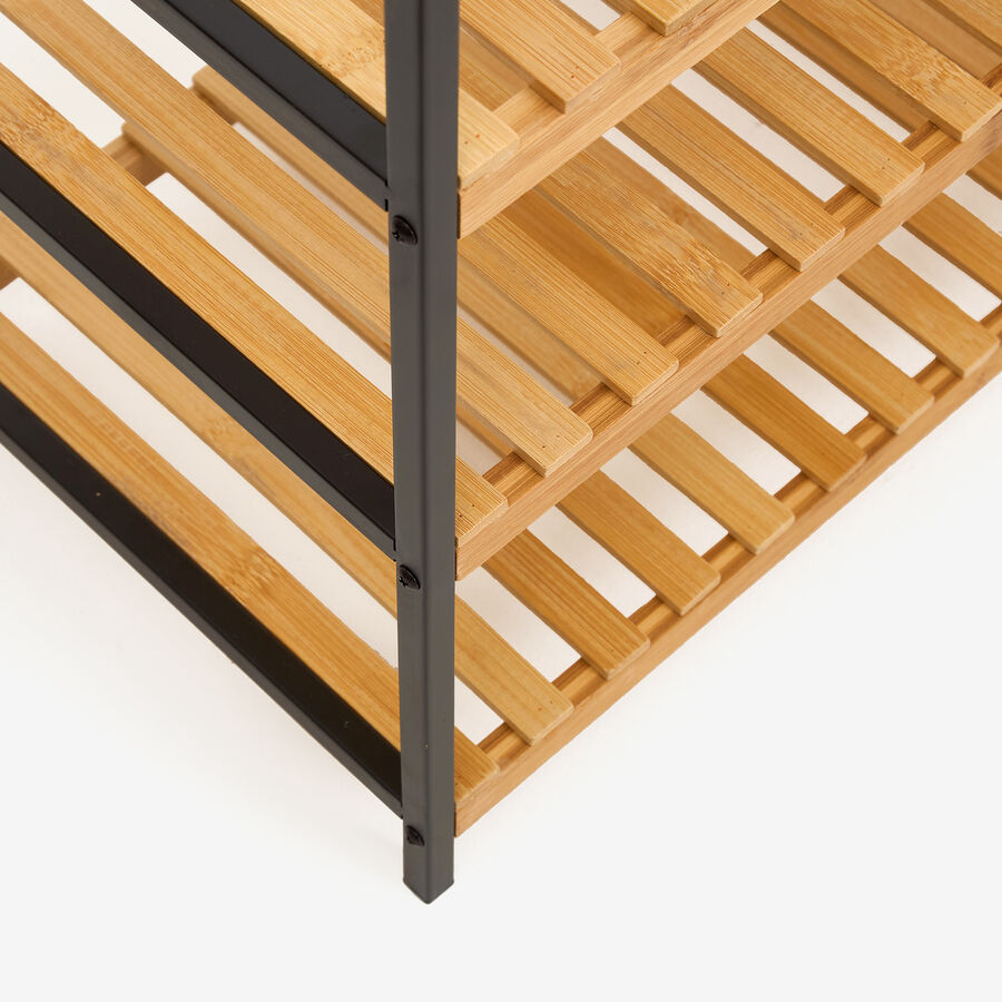 Zapatero de bambú con 3 estantes Kabil 70x33x48cm