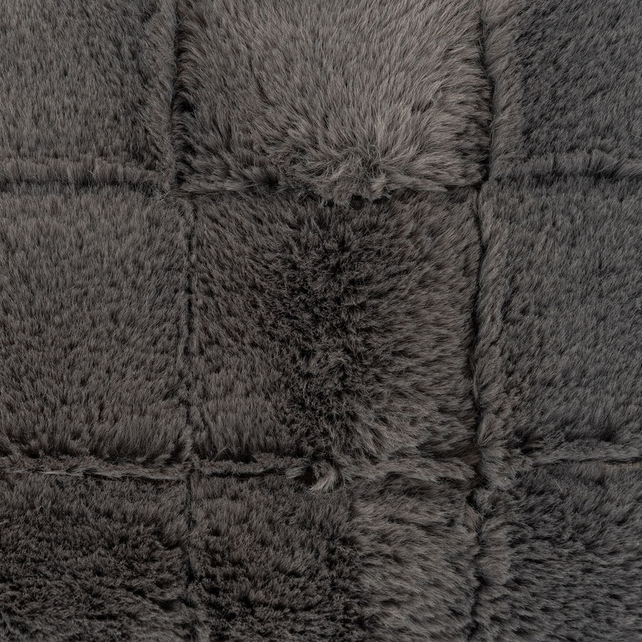 Funda de cojín de pelo suave gris Nuuk 45x45cm