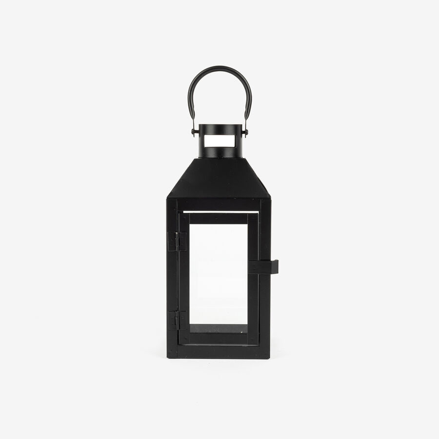 Farol de metal negro Fenjer Ø10x23cm