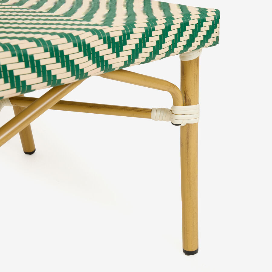 Silla de jardín bistro de textilene verde Sena 58x61x82cm