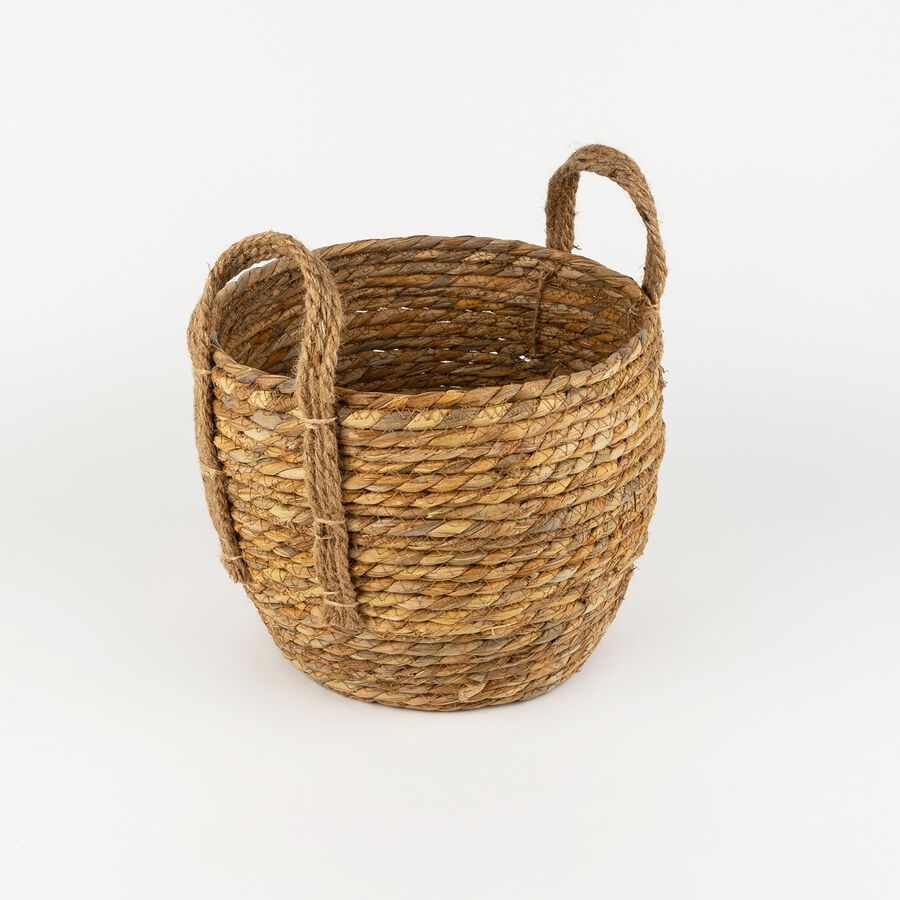 Cesta con asa de esparto Magret Ø26x23cm
