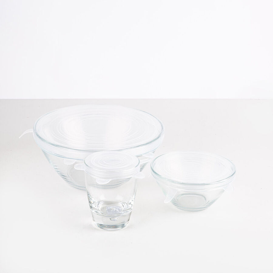 Set de 6 tapas de silicona reutilizables