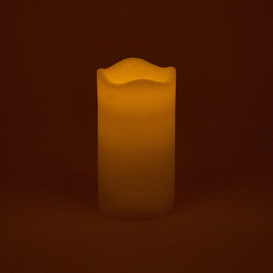 Vela LED con temporizador marfil Ø7x13cm