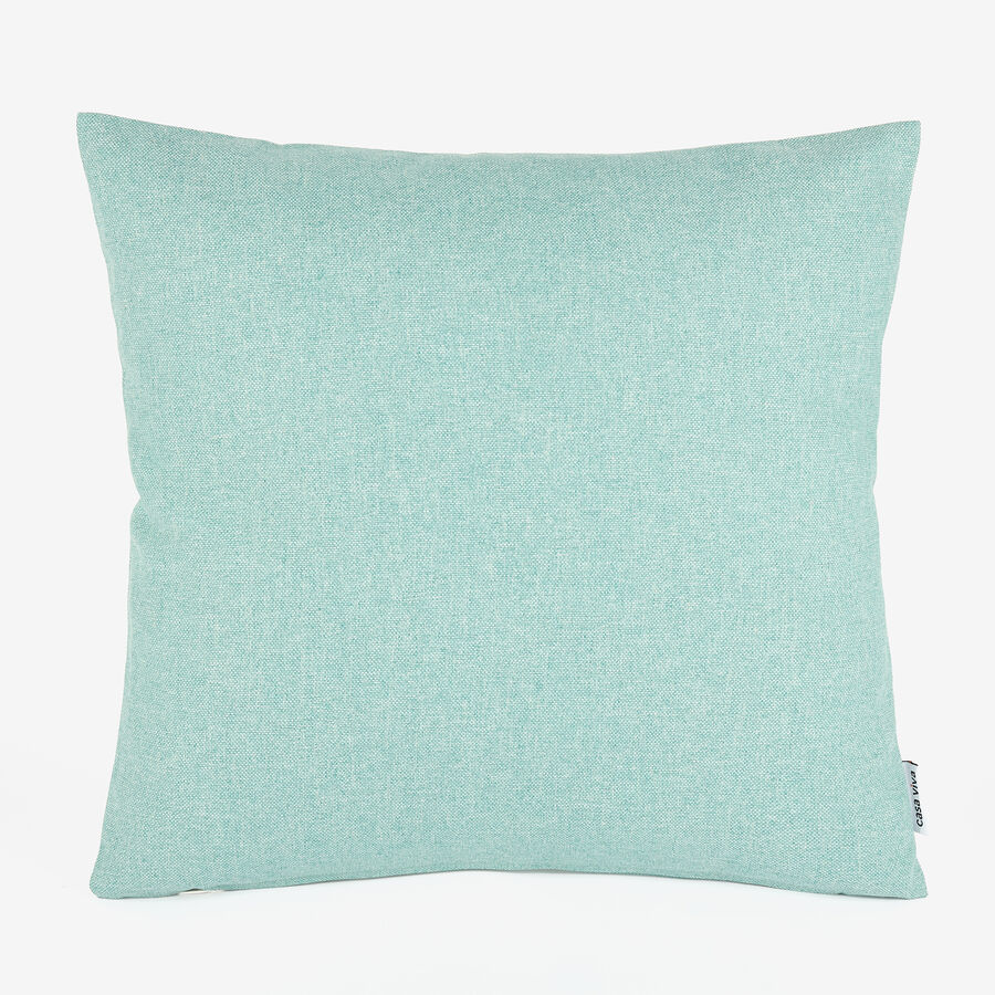 Cojín de exterior verde liso 45x45cm