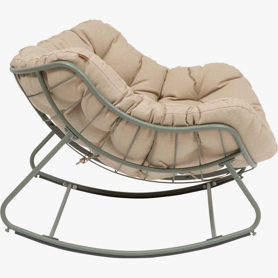 Mecedora de jard&iacute;n de acero verde Paolux 96x109x83cm