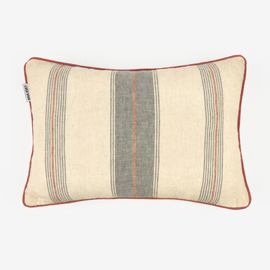 Funda de coj&iacute;n de lino rayas Yuma 30x45cm