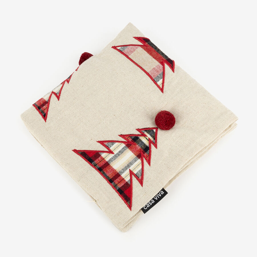 Funda de cojín tartán árboles 45x45cm