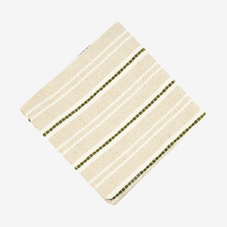 Funda de coj&iacute;n beige y oliva Jarfa 45x45cm