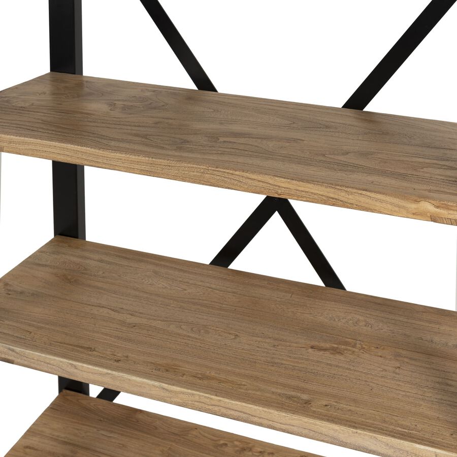 Estantería de madera de olmo reciclada 80x40x160cm