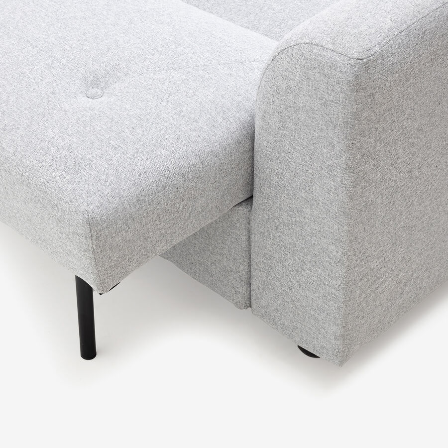 Sofá cama de 3 plazas gris Barita 216x85x85cm